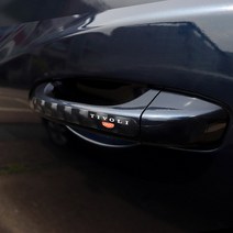 두두몰 티볼리 에어 아머 자동차 문손잡이 포인트 데칼스티커 캣츠아이 도어외캐치, 티볼리 아머-화이트, 1개