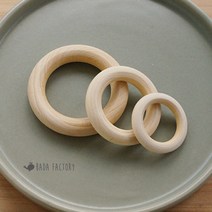 바다팩토리 나무 고리 우드링 마크라메 재료 3종, L - 5.5cm x 10mm (2개)