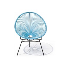 아카풀코 테라스 디자인 체어 베란다 인테리어 해변, 스카이블루(조개타입)