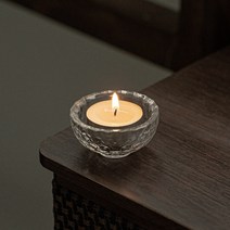 블리츠 캔들홀더 미니 크리스탈 둥근 유리 티라이트 얼음 홈카페 작은 소품 홀더