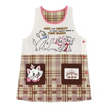 캐릭터 앞치마 유행 고양이 마리 자수 아플리케 사이드 버튼