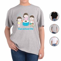 우정과 즐거운 학교생활20 맞춤 반팔티 여성 반팔 가족티 남녀공용 아동 남자 커플티 면티 단체