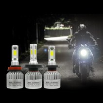 오토바이 바이크 LED전조등 8000루멘 H11 H8 H7 H4, H4 1개