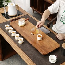 차판 차트레이 다도쟁반 이효리 Wutu 일본식 건식 양조 테이블 단순 가벼운 고급 차 세트 단단한 나무 트레이 가정용 배수 탁자 직사각형 바다, [03] 라지(74.5*25*3cm)