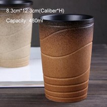 전통 찻잔 보이차 말차 다완 정호 개완 막사발 찾잔 400ML 일본 스타일 핸드메이드, b