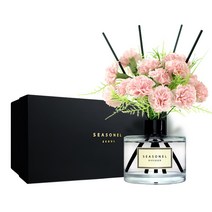 시즈넬 디퓨저 블랙라벨 선물세트 200ml 카네이션 핑크, 블랙로즈, 1개