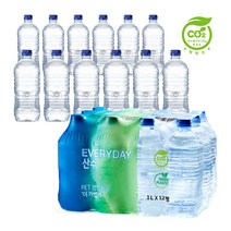 에브리데이 산수 1L x 24병 먹는물 산수음료 무라벨 생수 대용량 먹는샘물 배달