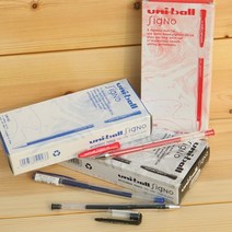 0.5mm 중성펜 유니볼 SIGNO STANDARD 다스 필기구 문구반점 제트스트림볼펜 수입, 레드, 본상품선택