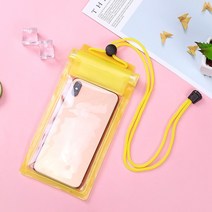 SUP 서핑 보드 범용 방수 가방 낚시 스탠드 업 패들 보드 투명 휴대폰 케이스 수중 비디오 보호, yellow