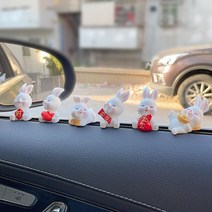 계묘년 신년회 선물 결혼축하선 집들이 복 장식 2023 토끼소품 자동차, 길상토끼소품6개입 접착제포함