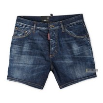 디스퀘어드2 남성 워싱 블루 반바지