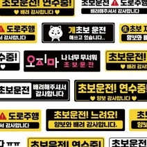 자국안남는 탈부착 자석 초보운전 스티커 16종, 13. 느립니다 양보 하트