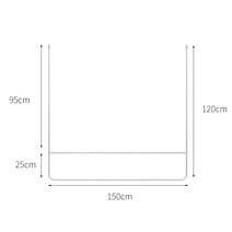 심플 의류 디스플레이용 스틸와이어 파이프 행거 랙 매장 옷 전시용 여성의류 아동복 감성 인테리어, I. 실버 길이 150 높이 120cm