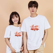금붕어 디지털프린팅 인쇄티셔츠 반팔티 오버핏 i-cre