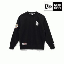 뉴에라 MLB 쿠퍼스타운 100주년 기념 패치 LA 다저스 맨투맨 블랙