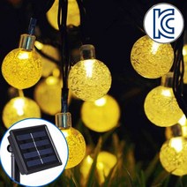 진성 태양광 30LED 구슬 장식트리등 조명등 줄조명, 구슬트리등 노랑색
