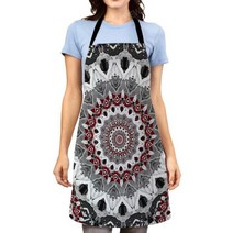 빅사이즈방수앞치마 용접 여름 린넨 앞치마 만다라 미학 여성용 주방 앞치마 오리지널 방수 소녀 커스텀 남자 웨이터 작업 오일 방지 빈티지 페르시아125928, 22102wq-000551-_55X68CM(L)