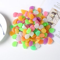 정원 야광 돌 원예 어항 수조 자갈 50P 혼합 인공 조경 조약돌, 야광돌50P-색상혼합