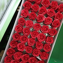 캔들바다 로즈 (장미) 비누꽃 [ 1박스 | 50개입 ] 프리미엄 레드 핑크, [ 핑크 ]