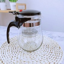 차 다도 주전자 다용도 필터 식당 물 스테인레스 용 위 보냉 이케아 유리 망 미니 스텐 보온 끓이는 양은 법랑 난로, E, 유형 A 1000ML