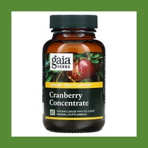 Gaia Herbs 가이아허브 크랜베리 농축액 크랜베리 추출액 60캡슐 덩굴월귤열매 추출물 Cranberry