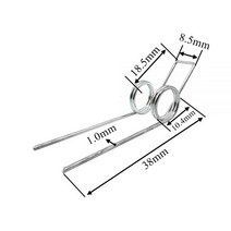판스프링 FINEWE-맞춤형 와이어 직경 1.0mm 스프링 스틸 DIY 기계용 이중 비토션, 10PCS