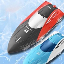 원격 제어 대형 고속 스피드 RC 보트 무선 전기 물 15km 50m 제어, 모듈형 배터리 4세트 (약 400분 플레이), 엔트리 버전 24cm-리모컨 쾌속정 [레드]