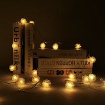 긱보드 디자인 LED 앵두전구 캠핑 줄 조명, 털뭉치 80구 (10M)