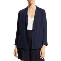 Theory 여성 벨트 오피스 원버튼 블레이저, Navy, US 6 (S)