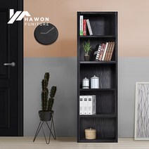 하원가구 플렉스 베이직 5단 600 책장, 블랙