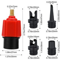에어펌프 어댑터 공기주입기 공기펌프Air Valve Adapter Inflatable Rowing Rubber Boat Canoe Pump Compre, 01 빨간