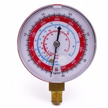 에어컨 냉매 가스 충전기 자동차 에어컨 R410A R134A R22 냉매 고압 게이지 PSI KPA 적색 드롭 선박, 한개옵션0