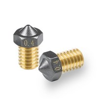 3D프린터노즐 Volcano/MK8/E3D 황동 PTFE 코팅 노즐 비 스틱 필라멘트 0.4MM 압출기 프린트 헤드 업그레이드 1.75MM Blu-3 Ender 3, 02 E3D Nozzle_02 2PCS