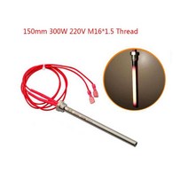 주물화목난로 350W 220V 점화 핫로드 우드 펠렛 스토브 10*140/150/170mm M16 * 1.5 스레드 벽난로 그릴, 03 B