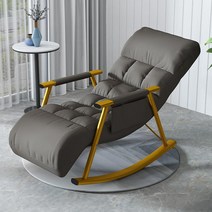 [모닝접의자] 북유럽 스타일 의자 수면 의자 흔들의자 휴식의자 안락의자 1인용안락의자, 그레이+골드체어 다리