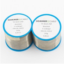 견고한 Sommer 케이블 HI-SILO-250 HICON 실버 솔더 4% 무연 어코드 포함 고성능, 한개옵션0
