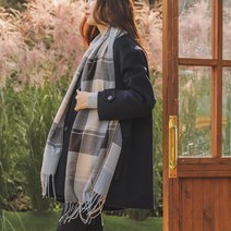 남자 여자 클래식 커플 겨울 목도리 체크 머플러