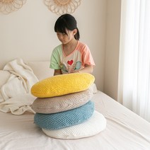 오드 카치온 모달와플 원형 쿠션 방석 커버 5color, 베이지