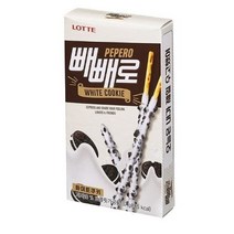 롯데제과 화이트쿠키 빼빼로 과자 9p, 25g, 3개