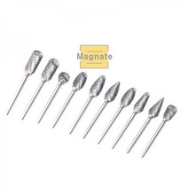더블패턴 공구 초경 로타리바 금속 비트 연마 10pcs 세트
