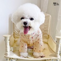 펫느 강아지옷 고양이옷 앵두 가디건 티셔츠, 베이지