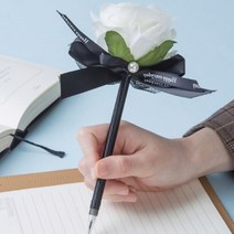 아이보리 장미볼펜 선물용 패키징 판촉 기념품 지워지는 시그노 고급 어버이날 성년