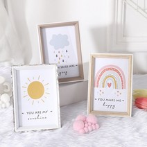 포토테이블액자 결혼식 청첩장보관 증명사진 폴라로이드 졸업사진 심플하고 창의적인 나무 사진 프레임 테, 03 wood_03 15.3x 20.3