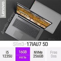 [[서비스 무상 업그레이드]] 레노버 아이디어패드 Slim3-17IAU7 5D, Free Dos, 16GB, 256GB
