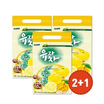 대용량 다과 유자차 티백 국내산 원료 분말 가루 2+1