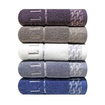 타올미 국산 영신타올 ELLE Arte 160g 5매세트 30수 면100% 세면타올 고급수건, 밤색_5매
