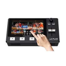 필월드 L2 Plus 5.5인치 카메라 비디오 믹서 스위처 PTZ 컨트롤러 크로마 키 4 x HDMI 입력 USB 3.0 출력 포맷 라이브 스트리밍 내장 쿨러용.