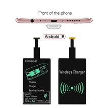 무선충전기 무선 충전 수신기 qi 유도 충전 어댑터 for iphone 765, 마이크로 USB B용