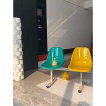 플라스틱 행 의자 의료실 대기실 옷가게 카페 버스정류장 인테리어 의자, 2인