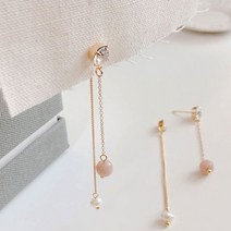 아트박스/하네진 [핸드메이드] 선스톤 백 진주 이어링